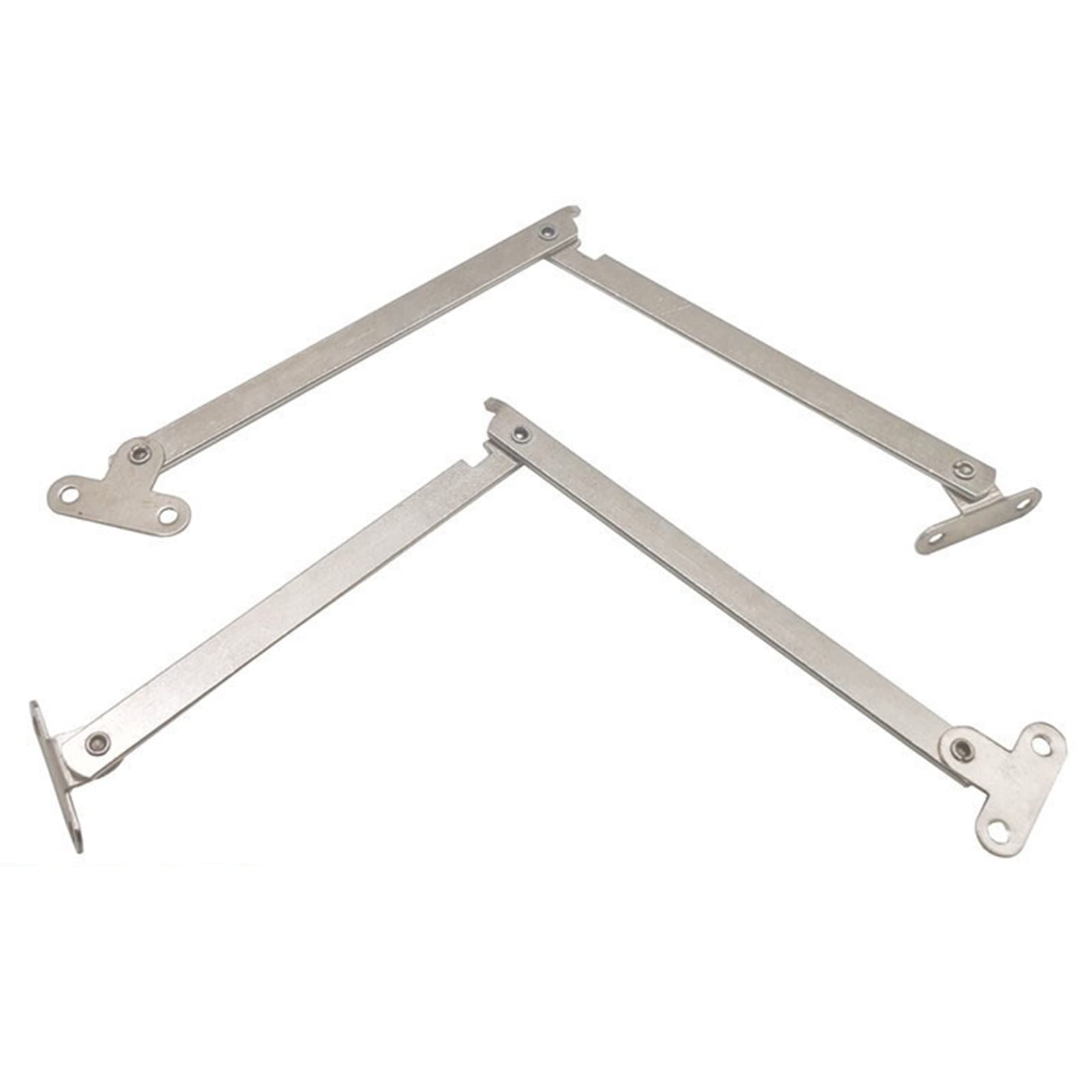 ENLACE Pack of 2 Flap Holders, Flap Hinge, All-Metal Flap Hinge, 180° Flap Holder, Flap Fitting, Lid Hinge for Furniture, Door, Lid Support, Hinge Cabinet Door
