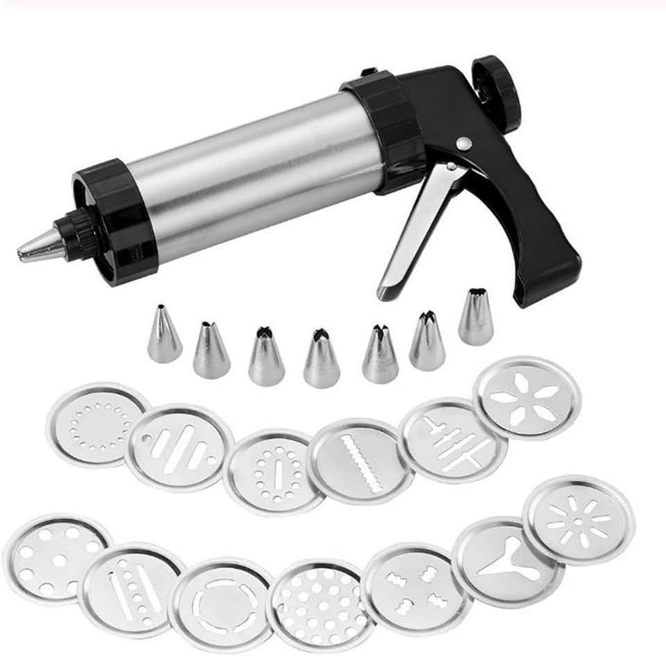 Cookie Mold Gun, Multifunctional Stainless Manual Cookie Presser Sets