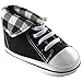 Luvable Friends Unisex Baby Crib Shoes, Black Hi Top, 0-6 Months