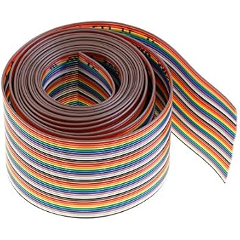 Eowpower 2M 40Pin 40Way Rainbow Color Flat Ribbon Cable IDC Wire Cable