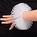 GRACEART Elizabethan Wrist Ruffs Ruffled Cuff Clown Arm Bands 2 Pieces White Cuffs