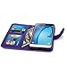 LK J3 Case, Express Prime Case, Amp Prime Case, Luxury PU Leather Wallet Case Flip Cover with Card Slots & Stand For Samsung Galaxy J3/Express Prime/Amp Prime, PURPLE