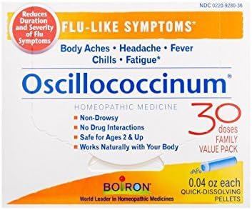 Boiron Oscillococcinum for Flu-like Symptoms Pellets, 30 Count/0.04 Oz each - Pack of 3