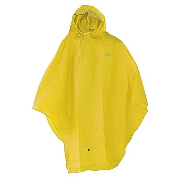 Oulii, Regenmantel, Regenponcho, Regencape für Fahrrad, Fahrradponcho (gelb)