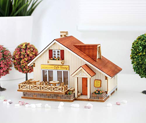 Young Modeler Desktop Wooden Model Kit Provence Cafe YM663