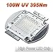 Hontiey High Power LED Chip 100W UV Purple Light 395-400Nm Bulbs 100 Watt Beads DIY Spotlights Floodlight COB Integration Lamp SMD Stage Lights