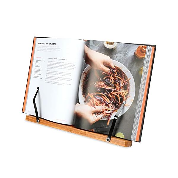 HS-Book-Stand-Bamboo-Recipe-Cookbook-Holder-Stand-Kitchen-Adjustable-Bookrest-Reading-Rest H&S Book Stand Bamboo Recipe Cookbook Holder Stand Kitchen Adjustable Bookrest Reading Rest
