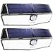 LITOM 200 LED Solar Motion Sensor Light Outdoor with 3 Optional Modes, IP67 Waterproof, Easy-to-install Security Lights for Backyard, Porch, Yard, Garage, Deck 2 PACK