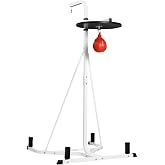 Soozier 2-in-1 Punching Bag Stand Weighted Base Speed Bag | Heavy Bag Stand, Freestanding, Adjustable Height, for Home Gym