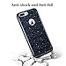 Hanlesi iPhone 7 Plus Case Case Fashion Glitter Shiny Gradient Bling Silicone Protective Cover for Apple Phone 7P Plus 5.5 inch for Girl Boy 2017 New with Lanyard Hole Black