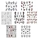 WOKOTO 25 Sheets Halloween Waterslide Nail Decals with 1Pcs Tweezers Grimace Skull Eye Nail Art Wrap Stickers Manicure Kits