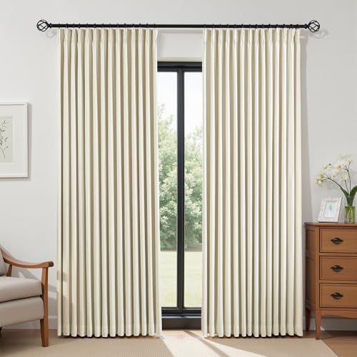 IVAPUPU Pinch Pleated Full Blackout Curtain