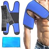 Shoulder Gel Ice Pack with Wrap for Hot/Cold Therapy - Ideal Pain Relief for Shoulder Elbow Injury, Sprains Sore/Muscle and Joint Pain, Aches, Swelling, Bruises, Inflammation