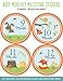 Baby Monthly Milestone Stickers: Woodland Friends (12 stickers)