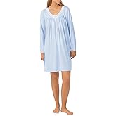 Eileen West Sleepwear & Loungewear for Women - Dream Sweater Knit Collection - Longsleeve Cozy Breathable Short Nightgown