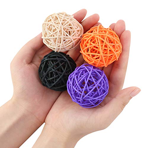 DomeStar Rattan Ball, 24PCS 2 Inch Wicker Ball Decorative Ball Orbs Vase Fillers