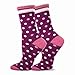 TeeHee Women's Ladies Value 6-Pair Crew Socks (Polka Dots Scallop)