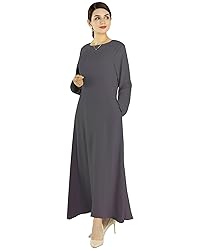 Zofocy Solid Color Women Abaya Modest Muslim Prayer
