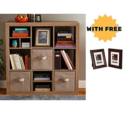 Weathered Better Homes And Gardens 9 Cube Organizer Storage Bookcase Bookshelf Cabinet Divider Multiple Colors Toys Games Kids Furniture Room Decor