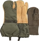 4394 G.I. Leather Trigger Finger Mittens (Medium)