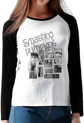 Smashing Pumpkins Band Workwear Print Autumn Ladies Long Sleeve Football Raglan Wholesale T