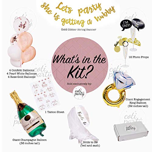 Cotiparty Bachelorette Party Decorations - Deluxe Bridal Shower Kit Let's Party She is Getting a Hub - //coolthings.us