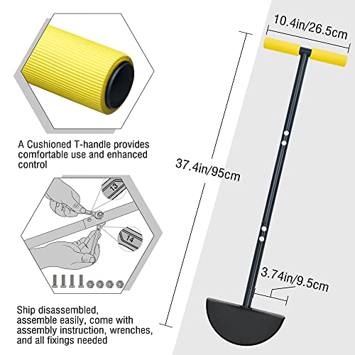 Colwelt Edger Lawn Tool, Half Moon Lawn Edger with Soft TGrip, Manual