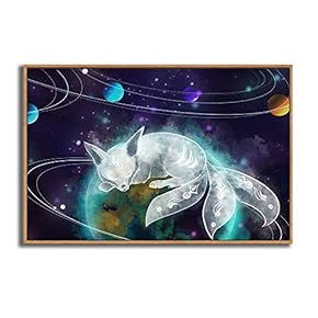 Framed Canvas Wall Art for Living Room, Bedroom Dreamland Theme Canvas Prints for Modern Home Decoration Ready to Hang - 16"x24" inches