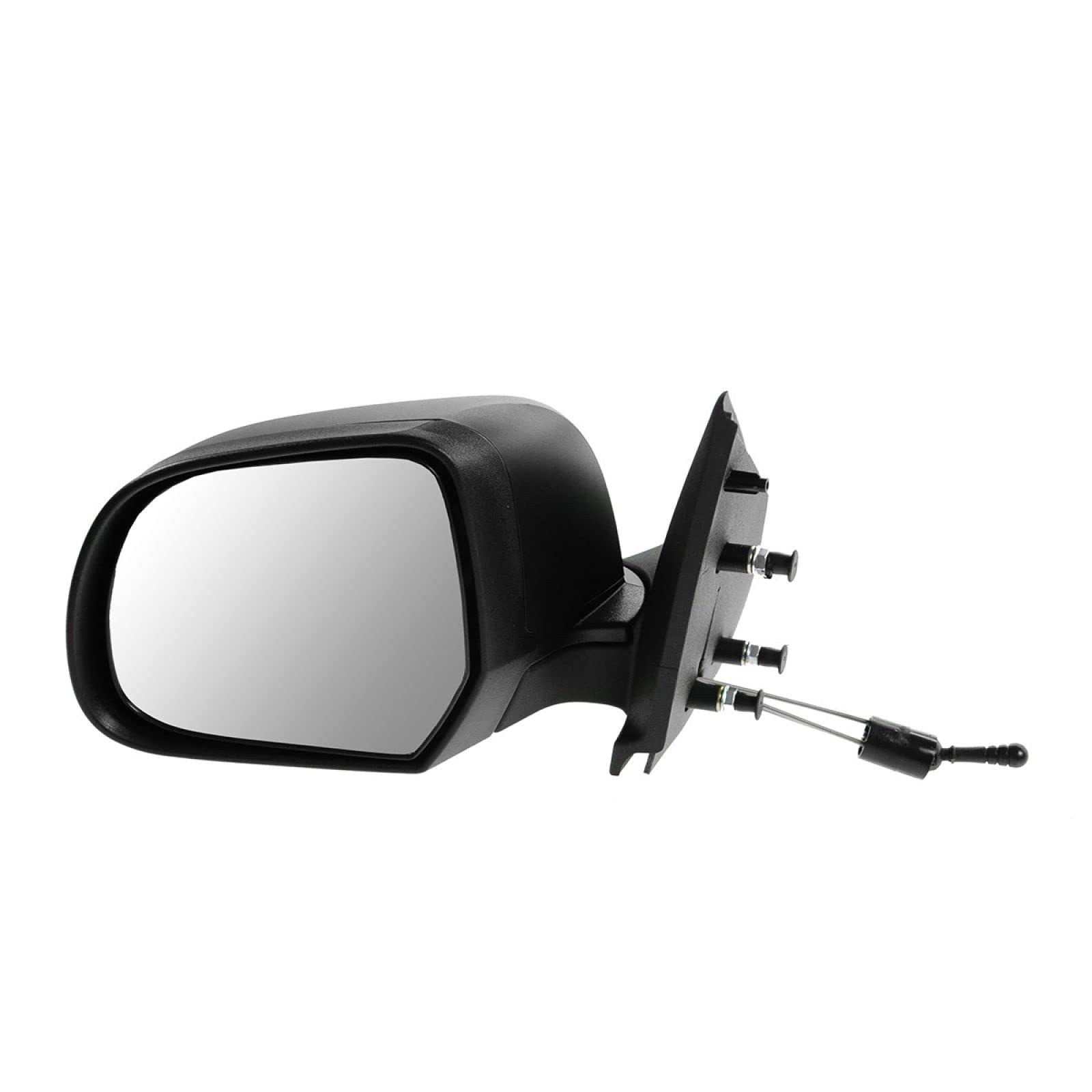 TRQ Driver Side Manual Remote Textured Black Mirror Compatible with 2012-2017 Nissan Versa NI1320226 NI1320278 Image