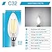 Ascher E12 LED Classic Candelabra Clear Light Bulb / 4W, Equivalent 40W, 420LM / Daylight White 5000K / Filament Clear Glass/Non dimmable/Pack of 6