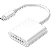 USB C SD Card Reader, Type C SD Card Reader, Supports SD and MicroSD Memory Card Adapters for iPhone 15 16/iPad/MacBook/Mac, Trail Camera Viewer Plug and Play -2 Slots