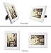 8x10 Matted White Picture Frames Set of 3 Glass Front Made to Display Pictures 6x8 with Mat for Wall & Tabletop Ideal Thanksgiving Day