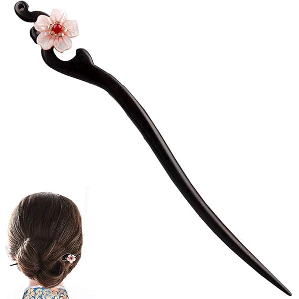 Dizila Lot De 6 Baguettes à Cheveux Vintage Rétro Chinoises Hanfu à Paillettes Strass En Métal Argenté Avec Perles En Cristal Et Fleur Accessoires Pour Chignons Pour Femmes Et Filles