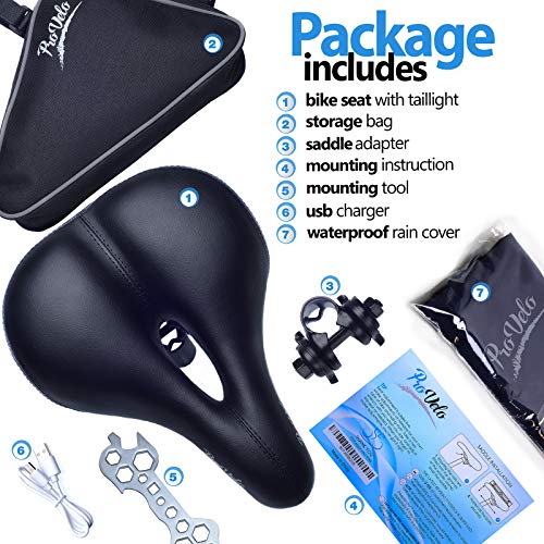 provelo Most Comfortable Bike Seat for Men Women Rechargeable