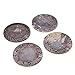 Hosley Set of 4 Assorted Soapstone Pillar Candle Plate 4.5 Inch Diameter. Wonderful accent piece for coffee tables or side tables. Ideal Gift for Weddings House Warming Home Meditation Reiki O9