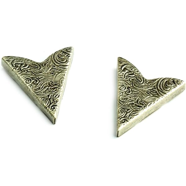 dress shirt metal collar tips Amazon.com: HHH Designs Gold Plated Collar Stays for Men and Women - Western Style Collar Tips - Black Crystal Stone Accents Collar Pins