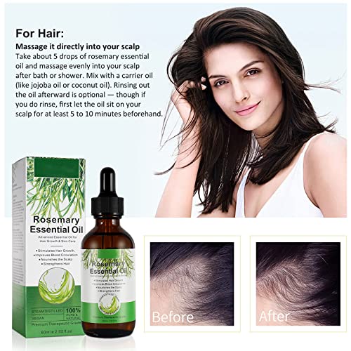 Pure Rosemary oil -Rosemary Hair Growth Serum,Hair Loss &Hair Thinning