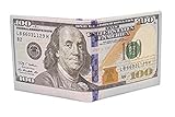 Slim Wallet, Men US Dollar Bill Wallet Leather Credit Card Photo Holder Bifold (100 Golden)