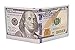 Slim Wallet, Men US Dollar Bill Wallet Leather Credit Card Photo Holder Bifold (100 Golden)