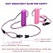Sensory Chew Necklace for kids with Autism ADHD Oral Motor Chewing Biting Teething Needs - Self-Soothe Chewing Necklace (2-pack, Purple & Pink with Colored Cords) by Coolday.