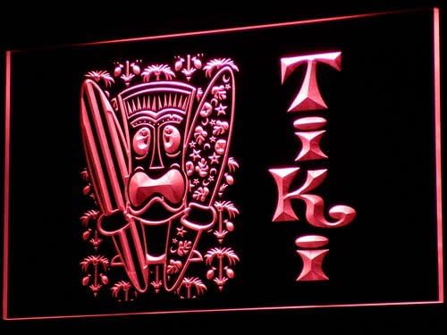 Surf Tiki Bar Mask Tree Decor LED Sign Neon Light Sign Display i584-r(c)