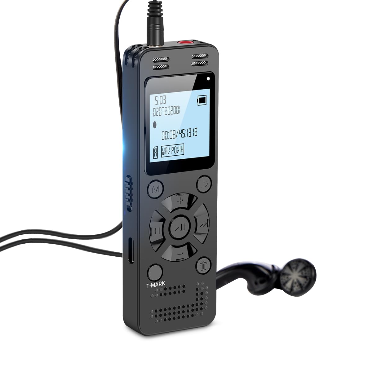 128GB Digital Voice Recorder with Playback - EVISTR 9296 Hours Voice Activated Recording Device Audio Dictaphone with Password MP3 Player for Lectures Meetings