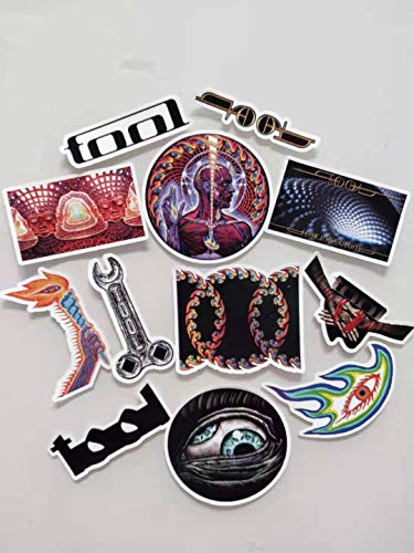 Tool Band Decal Sticker 12pcs ，Skateboard Guitar Travel Case Laptop Luggage Car Stickers - Thumbnail 4