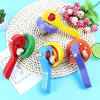 Kekailu Spinning Top Toy,Classic Wooden Peg Top Spinning Gyro with Launcher Rope Children Play Toy Gift,Random Color
