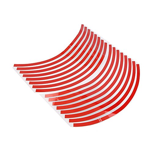 Amapower Car Accessories Safety Alert Wheel Decor Riding Safety Decals Polyethylene Terephthalate Bike Wheel Sticker Color Tires Bicycle Wheel Stripe Tape Car Motorcycle Wheel Sticker