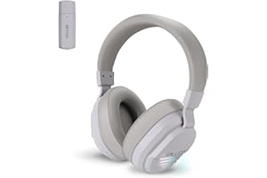 COLUSI Wireless Gaming Headset for PC, Ps5, Ps4 2.4GH+BT Gaming Headphones with Noise Cancelling Mic 48H Working for Laptop Mac Mobile Over-Ear Wireless Headsets X09-Gray