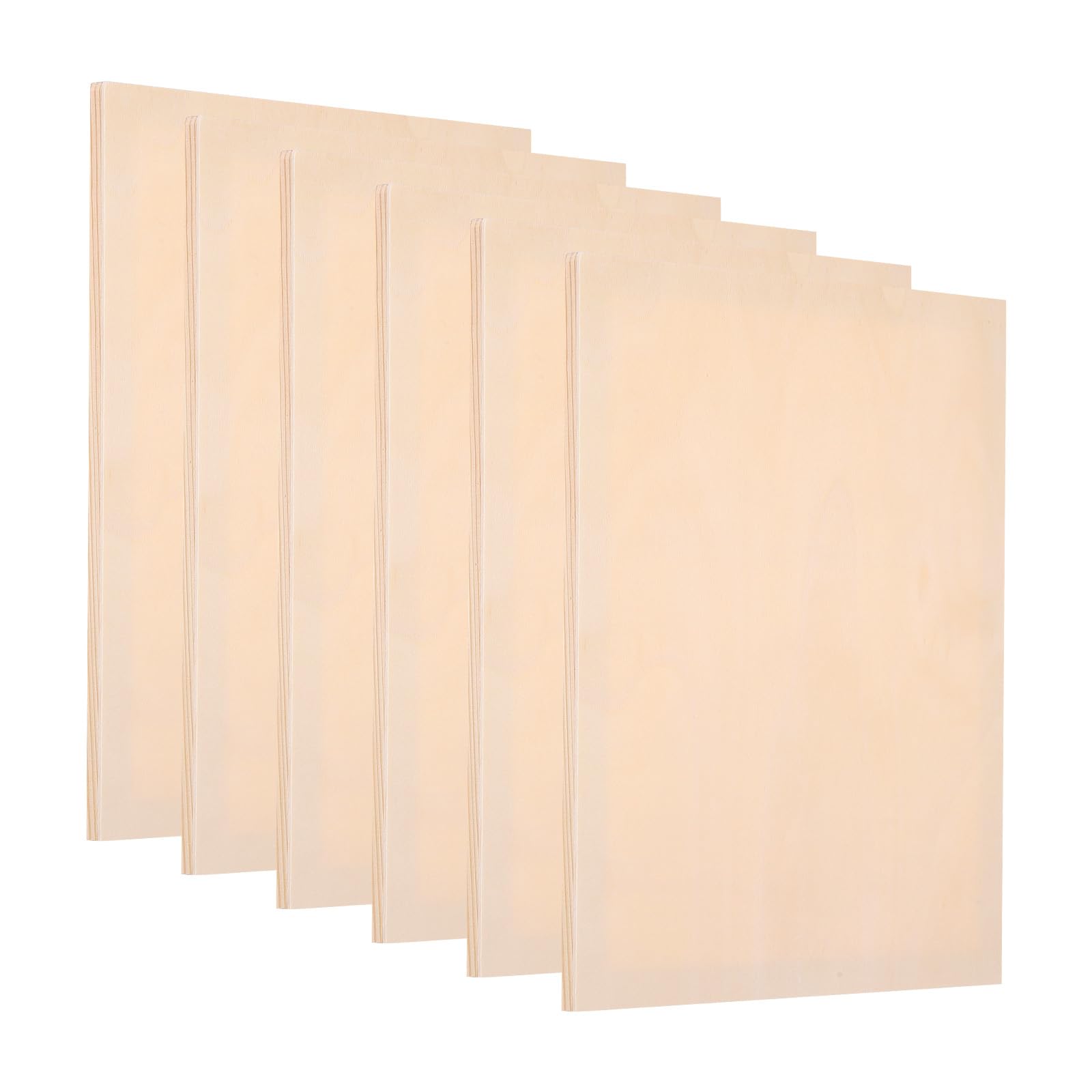 PATIKIL 6 Pack 5.5 x 7.5 Inch Wooden Square Canvas Boards for Painting, Pouring, DIY Art