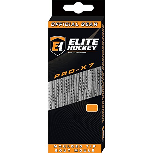 Elite Hockey PRO-X7 Wide Molded Tip Cotton Hockey Skate Laces (Color, Size Choice)