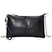 Wristlet Wallet,YOUNA Small Leather Crossbody Purse with Chain Shoulder Strap Black