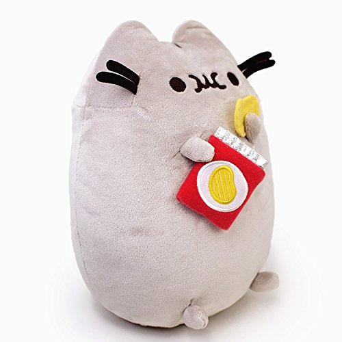 GUND Pusheen Snackables Potato Chip Cat Plush Stuffed Animal, Gray, 9.5
